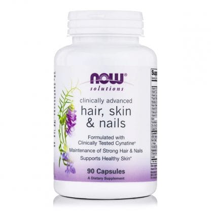 Now Foods Hair, Skin & Nails Συμπλήρωμα Διατροφής Εξελιγμένης Μορφής Διαλυμένης & Βιοδιαθέσιμης Κερατίνης 90 Caps