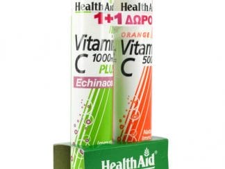 Health Aid Πακέτο Προσφοράς Vitamin C 1000mg Plus Echinachea & Vitamin C 500mg Πορτοκάλι 1+1 Δώρο 2x20effer.tabs