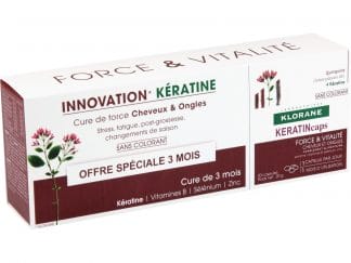 Klorane Πακέτο Προσφοράς Keratincaps Force & Vitalite Cheveux et Ongles Συμπλήρωμα Διατροφής 3x30caps 2+1 Δώρο