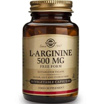 Solgar L-Arginine Συμπλήρωμα Διατροφής με Αργινίνη για τη Παραγωγή Ενέργειας στους Μύες veg caps - 500mg 50caps