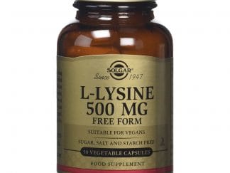 Solgar L-Lysine Συμπλήρωμα Διατροφής για τη Προστασία του Ύπατος & την Αποτοξίνωση των κυττάρων 50veg.caps/tabs - 500mg 50caps