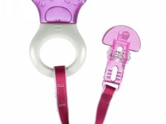 Mam Mini Cooler & Clip Κωδ 555 Mini Πολυκρίκος Οδοντοφυΐας με Νερό & Κορδέλα Στήριξης, από 2+ Μηνών 1 Τεμάχιο - ροζ