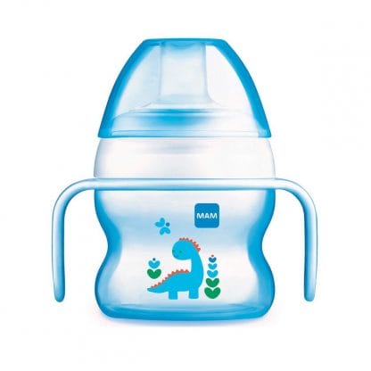 Mam Starter Cup Κωδ 462 Το Πρώτο Ποτηράκι του Μωρού, με Χερουλάκια για Αυτόνομο Κράτημα & Πολύ Μαλακό Στόμιο από 4+ Μηνών 150ml - μπλέ