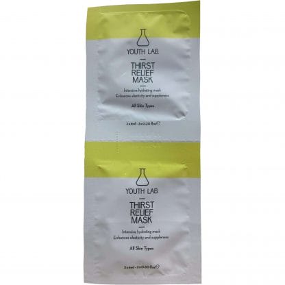 Youth Lab Thirst Relief Mask All Skin Types Μάσκα Εντατικής Ενυδάτωσης, με Δράση Έως & 6 Ώρες Μετά την Εφαρμογή 2 x 6ml