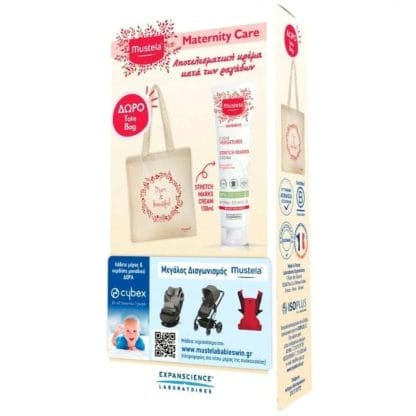 Mustela Promo Maternity Care Stretch Marks Cream Κρέμα για Ραγάδες Χωρίς Άρωμα 150ml & Δώρο Tote Bag