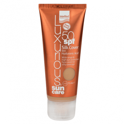Luxurious Sun Care Silk Cover with Hyaluronic Acid Spf50 Natural Beige, 75ml