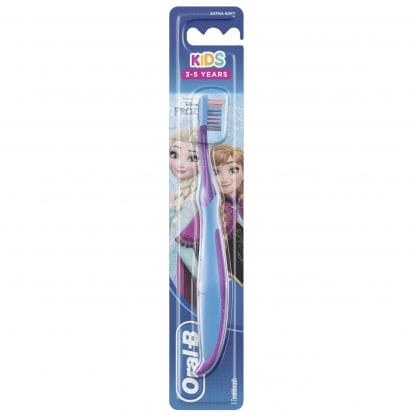 Oral-B Kids Frozen Χειροκίνητη Παιδική Οδοντόβουρτσα Extra Soft, 3-5 Ετών 1 Τεμάχιο - γκρι - μπλε