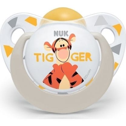 Nuk Trendline Disney Winnie the Pooh Πιπίλα Καουτσούκ με Κρίκο 1 Τεμάχιο - 18-36 Μηνών Γκρι