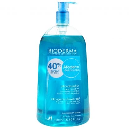 Bioderma Atoderm Gel Douche Καθημερινό, Απαλό Αφρόλουτρο Χωρίς Σαπούνι που Σέβεται το Δέρμα 1L