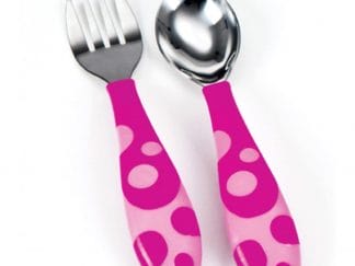 Munchkin Toddler Fork & Spoon Set Σετ Πιρούνι - Κουτάλι Χωρίς BPA 12m+ - ροζ