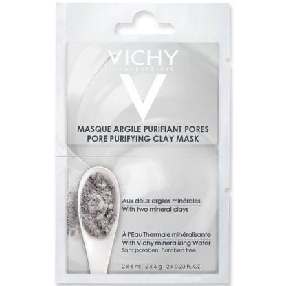 Vichy Masque Argile Purifiant Pores Μάσκα Αργίλου για Καθαρισμό και Σύσφιξη των Πόρων 2x6ml