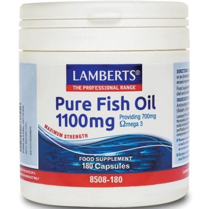 Lamberts Pure Fish Oil Συμπλήρωμα Διατροφής Ιχθυέλαιο 1100mg - 180 tabs