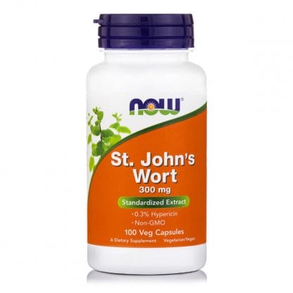 Now Foods St. John's Wort 300mg Συμπλήρωμα Διατροφής από Βαλσαμόχορτο, με Καταπραϋντικές & Ηρεμιστικές Ιδιότητες 100 VegCaps