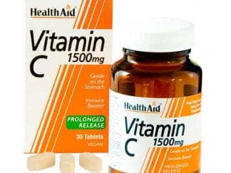 Health Aid Vitamin C 1500mg Prolonged Release, Βιταμίνη C Βραδείας Αποδέσμευσης για Εύκολη Απορρόφηση 30tabs