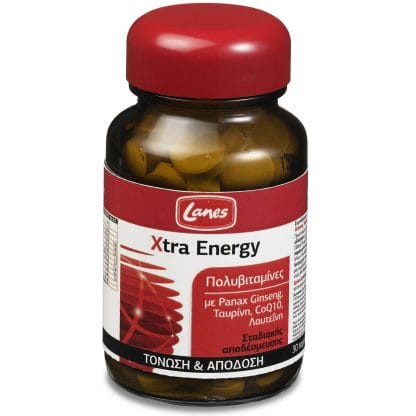 Lanes Xtra Energy Πολυβιταμίνες για Ενέργεια Τόνωση και Πνευματική Διαύγεια 30 tabs
