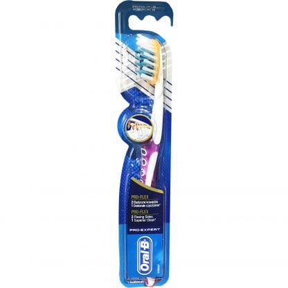 Oral-B Pro Expert Pro-Flex Οδοντόβουρτσα με Ελαστική Κεφαλή για Επαγγελματικό Καθαρισμό 38 Medium 1 τεμάχιο - μωβ