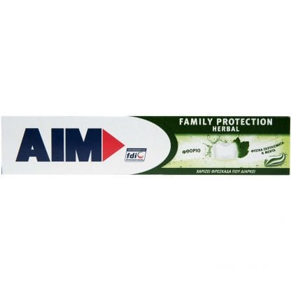 Aim Family Protection Herbal Οδοντόκρεμα με Φυσικά Εκχυλίσματα για Καταπολέμηση της Κακοσμίας & για Φρεσκάδα που Διαρκεί 75ml