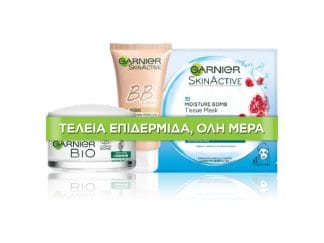 Garnier Πακέτο Προσφοράς Bio Graceful Lavandin Anti-Wrinkle Day Cream 50ml,BB Miracle Skin Medium 50ml,Moisture Bomb Tissue 32gr