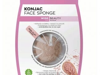 Vican Konjac Face Sponge Wise Beauty με Σκόνη Ροζ Αργίλου για Καθαρισμό του Δέρματος σε Βάθος 1 Τεμάχιο