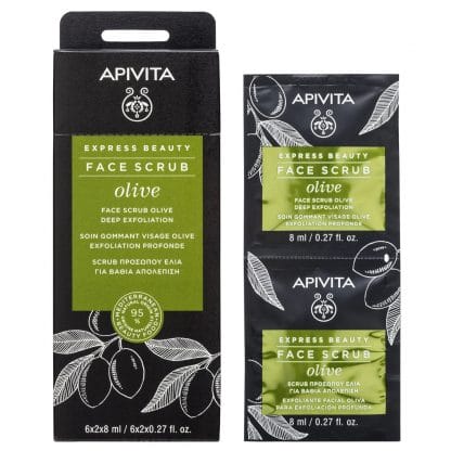 Apivita Express Beauty Κρέμα Βαθιάς Απολέπισης Με Ελιά 2x8ml