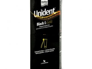 Intermed Unident Black & Gold Toothpaste Λευκαντική Οδοντόπαστα με Μαύρη Χρώση Ειδικά Σχεδιασμένη για Καθημερινή Χρήση 100ml