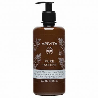 Apivita Pure Jasmine Shower Gel With Essential Oils Ενυδατικό Αφρόλουτρο με Αιθέρια Έλαια για Θρέψη της Επιδερμίδας 500ml
