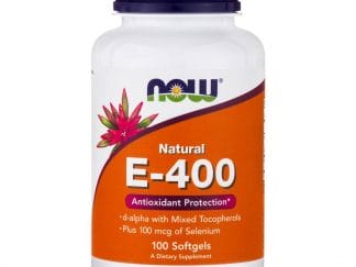 Now Foods E-400 IU Plus Selenium 100 mcg Συμπλήρωμα Διατροφής, Βιταμίνη E Προστασία του Καρδιαγγειακού Συστήματος 100 Softgels