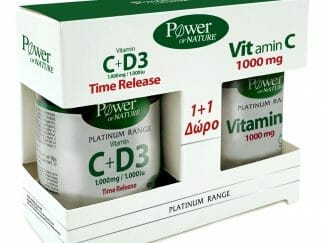 Power of Nature Πακέτο Προσφοράς Platinum Range Συμπλήρωμα Διατροφής Vitamin C+D3 30tabs & Δώρο Vitamin C 1000mg 20tabs