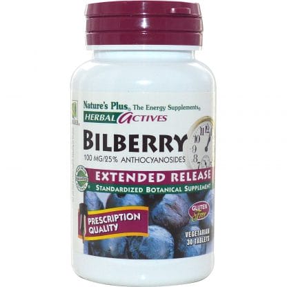 Nature's Plus Bilberry Συμπλήρωμα Διατροφής με Εκχύλισμα Μύρτιλλο με Αντιοξειδωτική Δράση 30Veg.tabs
