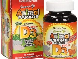 Nature's Plus Animal Parade Vitamin D3 500IU Συμπλήρωμα Διατροφής Βιταμίνης D 90 Μασώμενα Ζωάκια