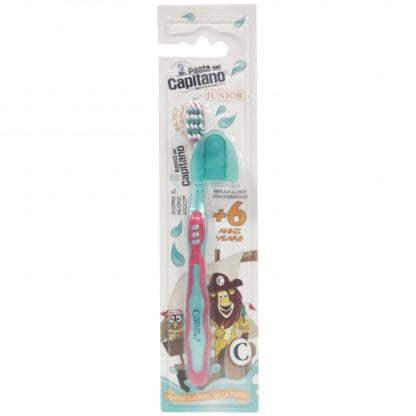 Pasta Del Capitano Junior Toothbrush Παιδική Οδοντόβουρτσα Από 6 Ετών 1 Τεμάχιο - κόκκινο