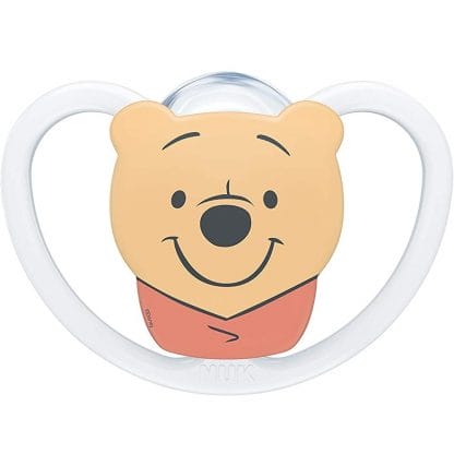 Nuk Space Disney Baby Winnie the Pooh Πιπίλα Σιλικόνης με Βελτιωμένο Πρωτοποριακό Σχήμα 1 Τεμάχιο - 18-36 Μηνών Γκρι