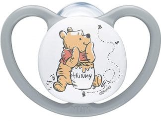 Nuk Space Disney Baby Winnie the Pooh Πιπίλα Σιλικόνης με Βελτιωμένο Πρωτοποριακό Σχήμα 1 Τεμάχιο - 18-36 Μηνών Άσπρη