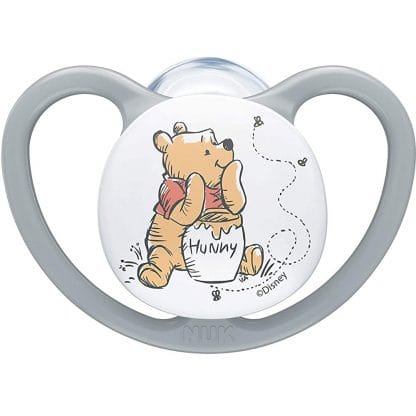 Nuk Space Disney Baby Winnie the Pooh Πιπίλα Σιλικόνης με Βελτιωμένο Πρωτοποριακό Σχήμα 1 Τεμάχιο - 18-36 Μηνών Άσπρη