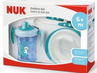 Nuk Learn to Eat Set Εκπαιδευτικό Σετ Φαγητού από 6 Μηνών 1 Τεμάχιο - μπλέ
