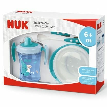 Nuk Learn to Eat Set Εκπαιδευτικό Σετ Φαγητού από 6 Μηνών 1 Τεμάχιο - μπλέ