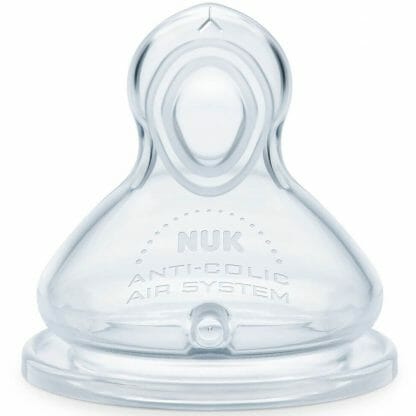 Nuk First Choice Plus Flow Control 6-18m Θηλή Σιλικόνης Κατά των Κολικών με Έλεγχο Ροής για Κάθε Είδος Τροφής 1 Τεμάχιο