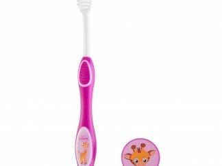 Chicco Milk Teeth Toothbrush 3-6 Years Παιδική Οδοντόβουρτσα Ιδανική για τα Πρώτα Νεογιλά Δόντια 1 Τεμάχιο - μωβ