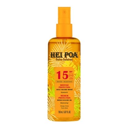 Hei Poa Soins Solaire Monoi Dry Oil Spf15 Tiare Spray Ξηρό Λάδι Χαμηλής Αντηλιακής Προστασία για Πρόσωπο & Σώμα 150ml