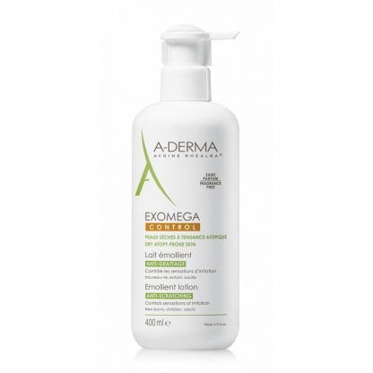 A-Derma Exomega Control Lait Emollient Lotion Μαλακτικό Γαλάκτωμα Προσώπου & Σώματος για Ατοπικό ή Πολύ Ξηρό Δέρμα 400ml