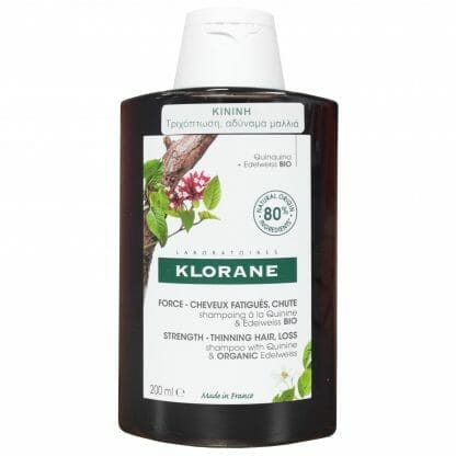 Klorane Shampooing a la Quinine & Edelweiss Bio Σαμπουάν με Κινίνη Κατά της Τριχόπτωσης 200ml
