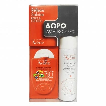 Avene Πακέτο Προσφοράς Reflexe Solaire Enfant Spf50+ Παιδικό Αντηλιακό Προσώπου Σώματος 30ml & Δώρο Avene Ιαματικό Νερό 50ml