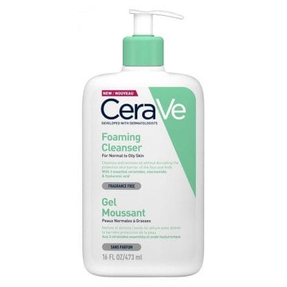 CeraVe Foaming Cleanser Gel Καθαρισμού Προσώπου & Σώματος για Κανονική - Λιπαρή Επιδερμίδα - 473ml