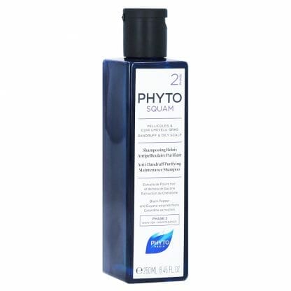 Phyto Squam Phase Anti-Dandruff Purifying Shampoo Αντιπιτυριδικό Εξυγιαντικό Σαμπουάν με Εκχύλισμα Μαύρου Πιπεριού 250ml
