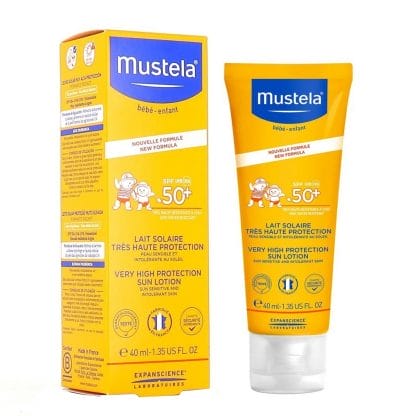 Mustela Bebe Very High Protect Sun Lotion Spf50+ Αντηλιακό Προσώπου & Σώματος Πολύ Υψηλής Προστασίας 40ml