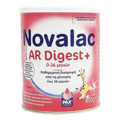 Novalac AR Digest+ Διατροφικό Παρασκεύασμα για Ειδικούς Ιατρικούς Σκοπούς σε Περιπτώσεις Βρεφικών Αναγωγών, 0-36 Μηνών 400gr