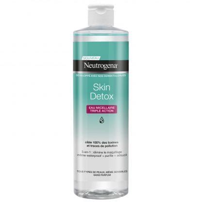Neutrogena Skin Detox Eau Micellar Triple Action Water Απαλό Νερό Καθαρισμού Προσώπου 400ml