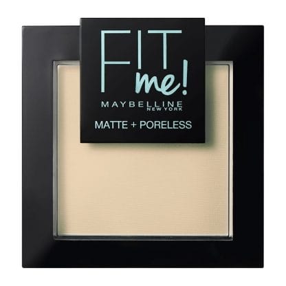 Maybelline Fit Me Matte + Poreless Pressed Powder Δίνει Φυσική και Ταυτόχρονα ματ Κάλυψη 8.2gr - Natural Ivory