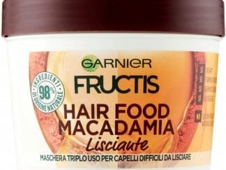 Garnier Fructis Hair Food Smoothing Mask Επανορθωτική Μάσκα Μαλλιών 3 σε 1 με Μακαντέμια για Ξηρά & Ατίθασα Μαλλιά 390ml