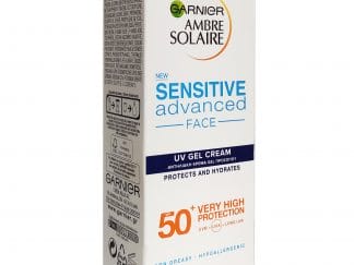 Garnier Amber Solaire Sensitive Gel Cream Spf50+ Αντηλιακή Προσώπου Πολύ Υψηλής Προστασίας για Ευαίσθητες Επιδερμίδες 50ml